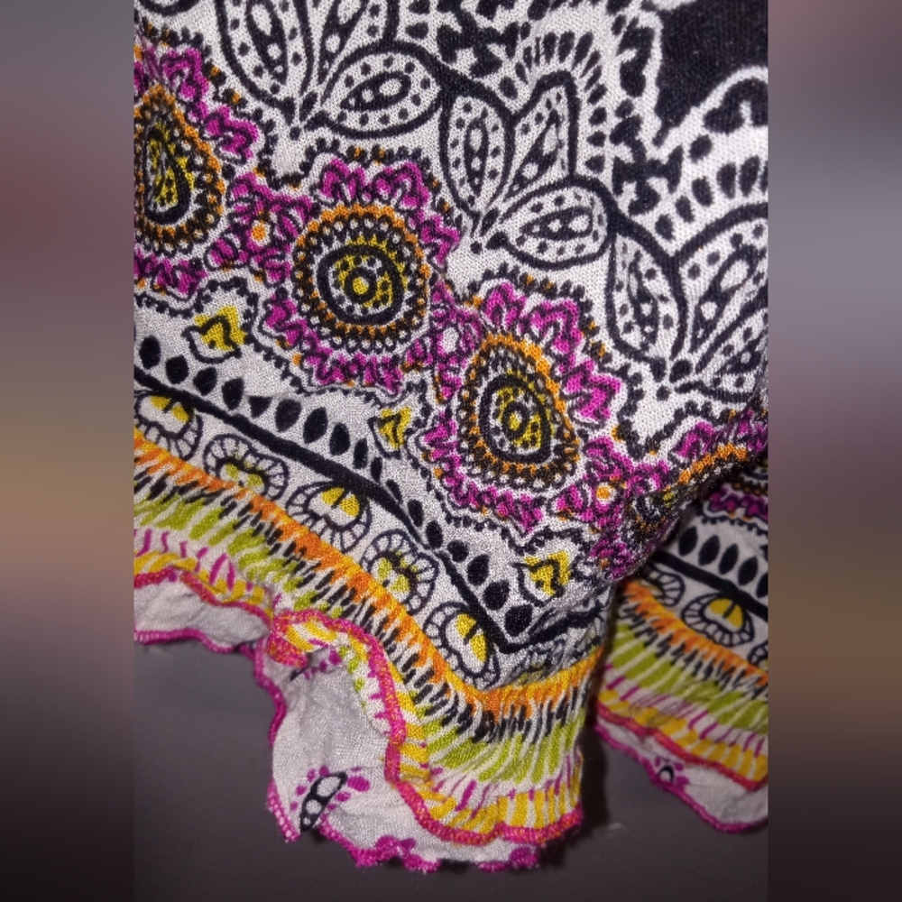 🧡FLORAL BOHEMIAN MAXI PEASANT SKIRT WOMENS SIZE MEDIUM - Picture 3 of 7